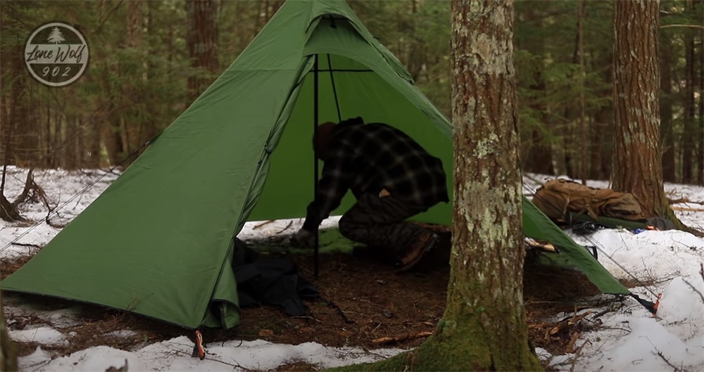 inside of a firehiking hot tent