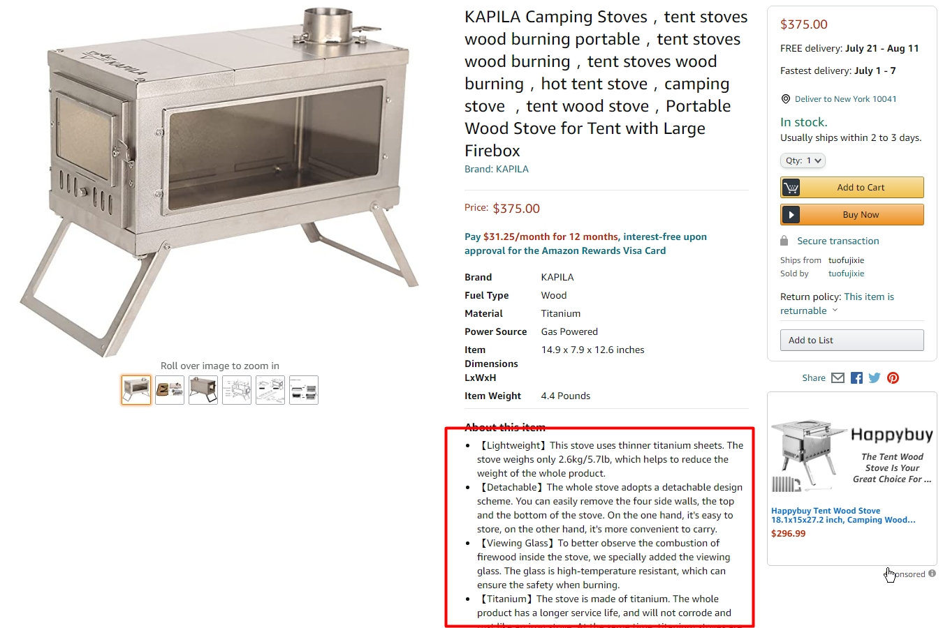 kapila stove selling points